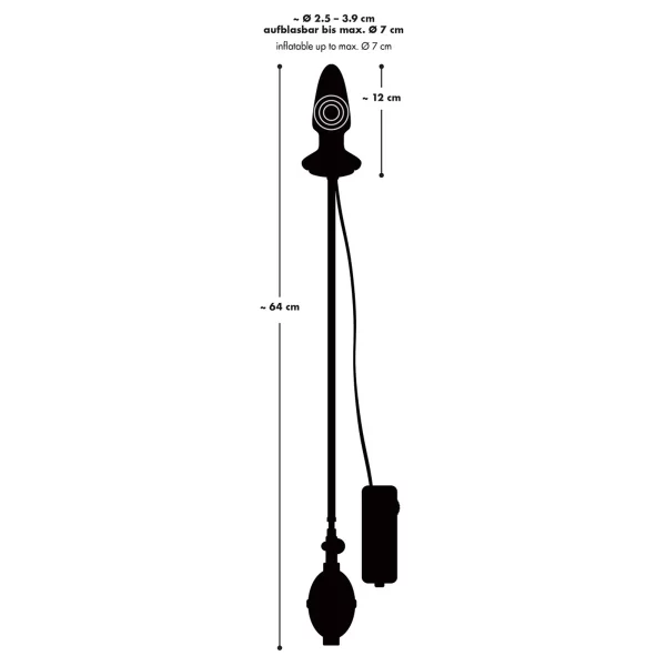Latextoys Analplug Fanny Hill Mit Pumpe Und Vibration 6