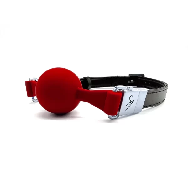 Ballknebel Ball Gag »Full« Silikon Rot – Black Swan DesignZ 4