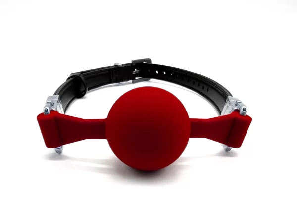 Ballknebel Ball Gag »Full« Silikon Rot – Black Swan DesignZ 5
