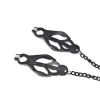 Pure BDSM Brustklammern – Clover Clamps Mit Kette, Schwarz 8