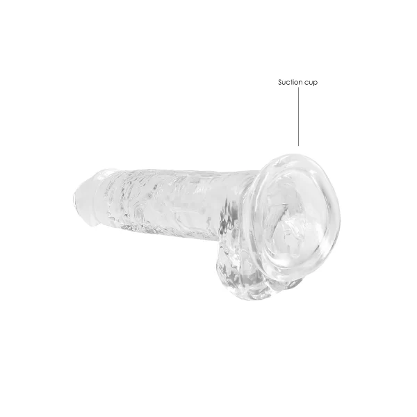 RealRock »Crystal Clear Dildo 17 Cm« Mit Hoden Und Saugnapf 5