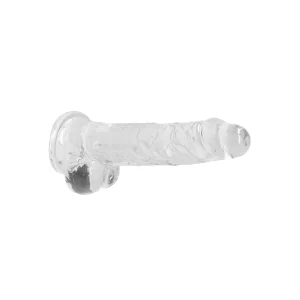 RealRock »Crystal Clear Dildo 19 Cm« Mit Hoden Und Saugnapf 12