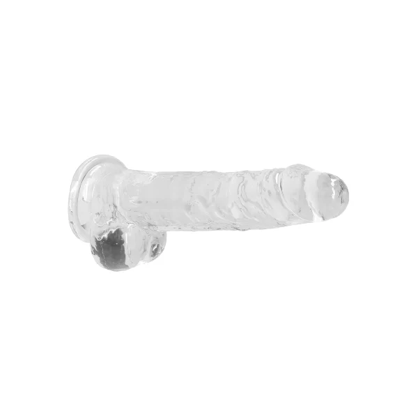 RealRock »Crystal Clear Dildo 19 Cm« Mit Hoden Und Saugnapf 4
