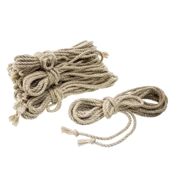 Baumwollseil.de Hanfseil Set 7 X 8 Meter Naturfarben 5 Mm Fesselfertig 1