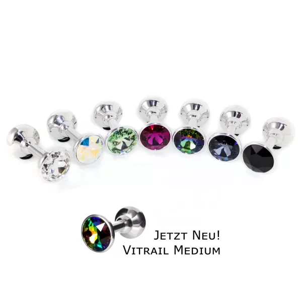 Steelgood! Jewel Plugs Mit Straßstein 3