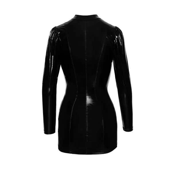Kurzes PVC-Kleid Mit Goldenen Knöpfen – Noir Handmade 5