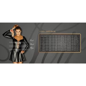 Kurzes PVC-Kleid Mit Goldenen Knöpfen – Noir Handmade 15