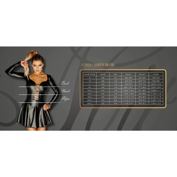 Kurzes PVC-Kleid Mit Goldenen Knöpfen – Noir Handmade 6