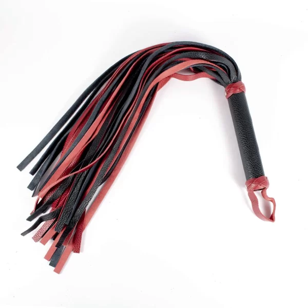 Langer Flogger »PainWolf« Aus Hochwertigem Leder | Wine Red 1