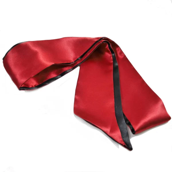 Baumwollseil.de Satin Bondageschal Doublé Schwarz-Rot 1