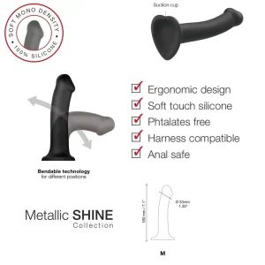 »Soft Silicone Dildo« Von Strap-on-me, Metallic Shine Blau 15