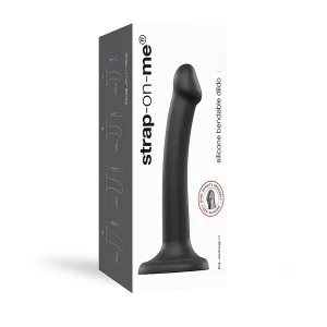 Strap-on-me Dual Density Bendable Silikon Dildo Schwarz 14