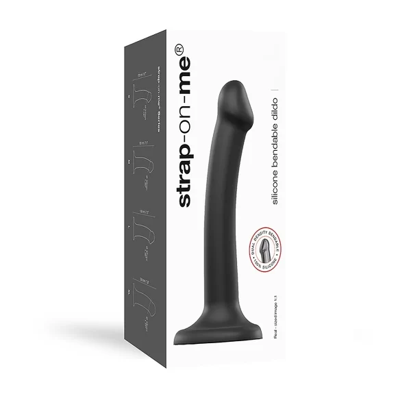 Strap-on-me Dual Density Bendable Silikon Dildo Schwarz 5
